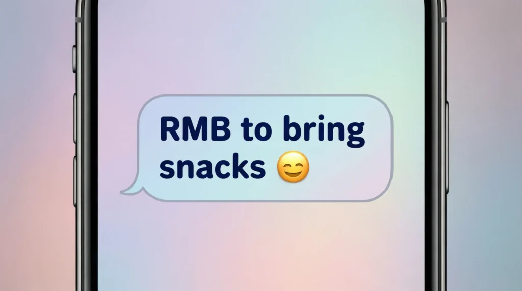 What Does RMB Mean in Text