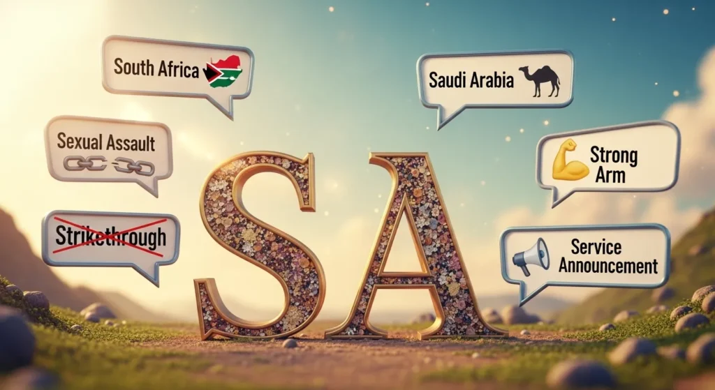 What Does SA Mean in Text