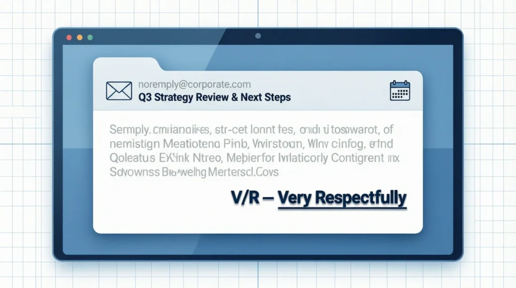 V/R Meaning in Emails: Full Explanation for Professionals (2026)