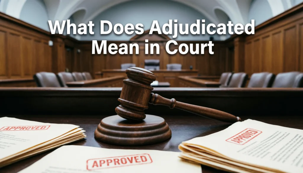 what does adjudicated mean in court