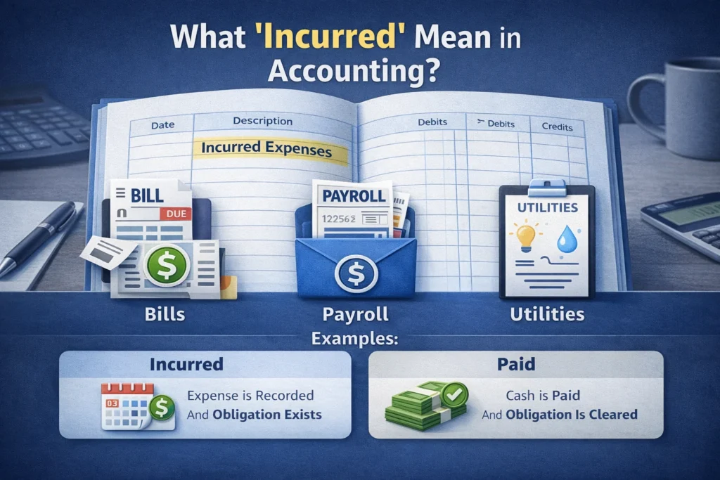 what does incurred mean in accounting