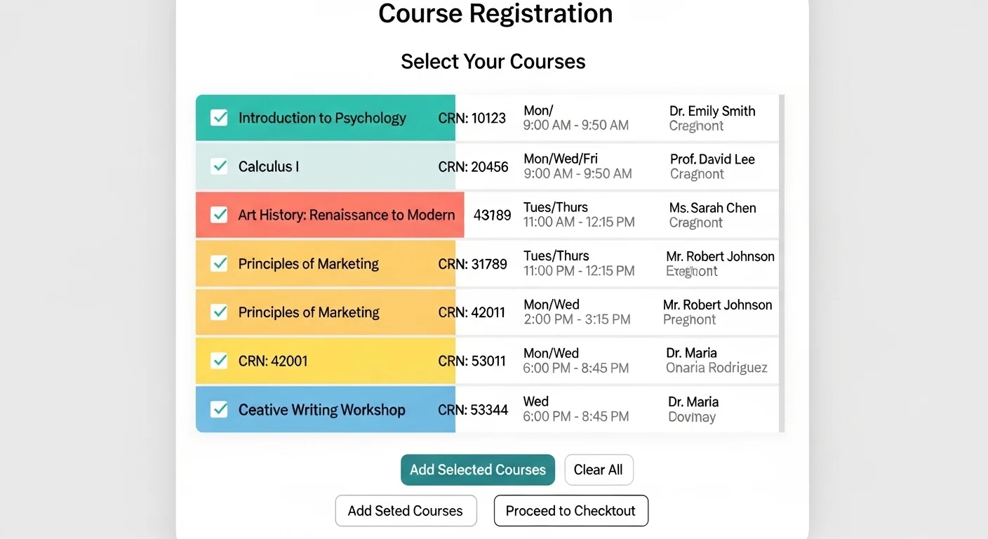 what does crn mean in college