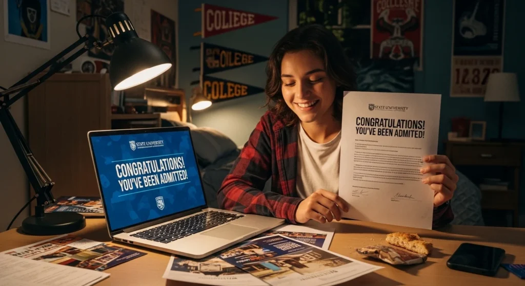 what does admitted mean in college