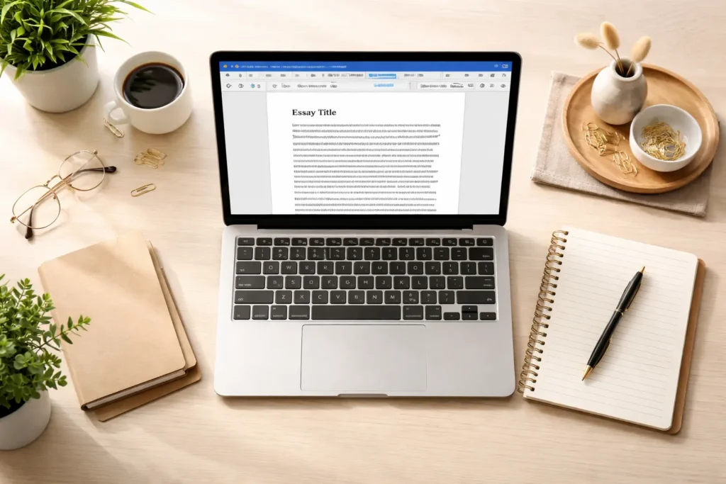 what does double spaced mean in an essay