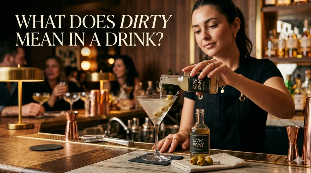 what does dirty mean in a drink
