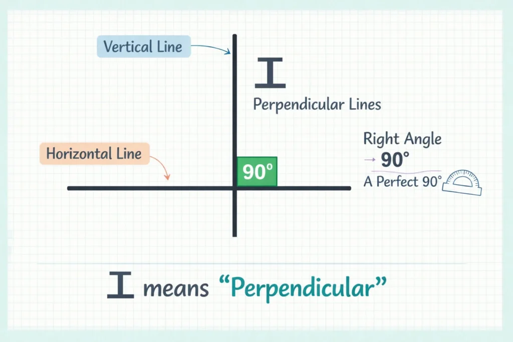 what does the upside down t mean in geometry